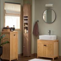 Mueble de Baño de Alto Estante Estanterías con 2 Puertas y Cajón Blanco Tamaño 20x20x180cm - details 30