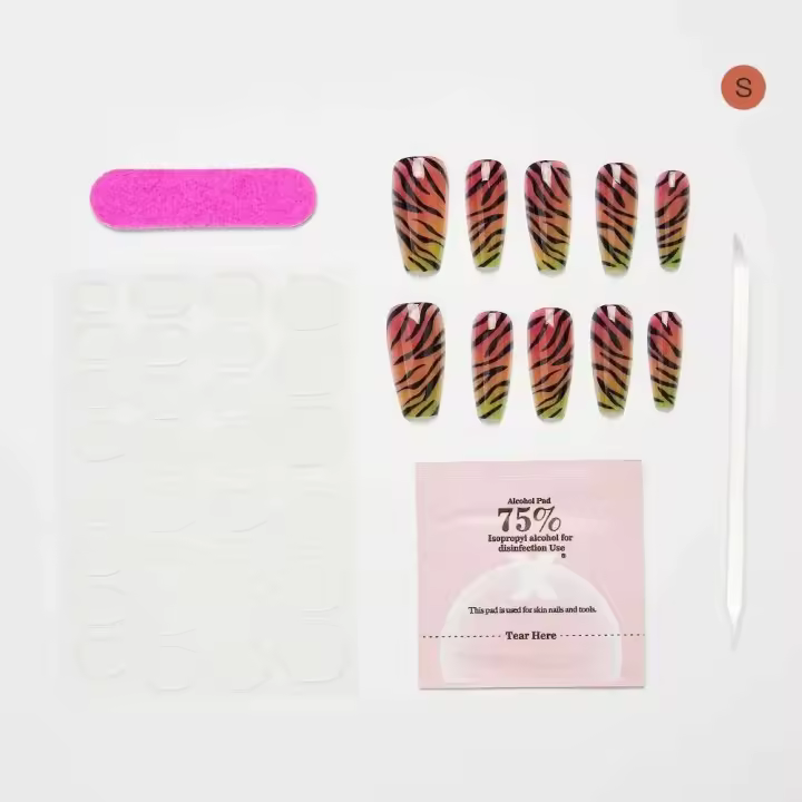 Arte de Uñas Chino UDS Juego de 10 con Tinta Adhesiva Diseño de Bambú Koi - 1