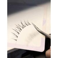 Herramienta de injerto de pestañas postizas, ayuda de maquillaje, pinzas curvas negras, 1 ud. - details 5