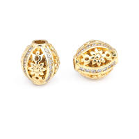 Cuentas de Espaciador de Barril de Brass Dorado de 18K Accesorios de Joyería DIY para Mujeres - details 15