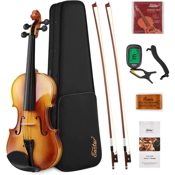 Juego de violín de madera maciza EVA-330 4/4 con dos arcos - 1