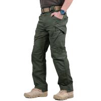 Pantalones tácticos de talla grande para hombre, pantalones tácticos militares con elasticidad de bolsillo múltiple, pantalones tácticos para viajeros urbanos, pantalones de carga ajustados y gruesos para hombre - details 0