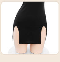 Falda Ropa Interior Ajustada Profunda V Revealing de Cintura Corta Cosplay Sexy para Mujeres - details 11