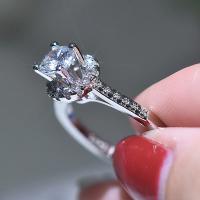 Andara Anillo de Plata Esterlina  con Simulación de Diamante CZ Ideal para Joyería de Encanto Femenino - details 2