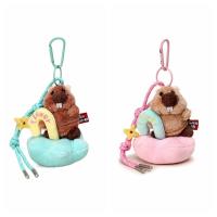 Llavero Kawaii de peluche de marmota, adornos de dibujos animados, muñecos de marmota, colgante para bolso, llavero colgante para coche, regalo para niña - details 1