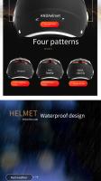 Casco de motocicleta con luces Led para hombre y mujer, accesorio para ciclomotor, Scooter eléctrico, con doble visera, recargable - details 3