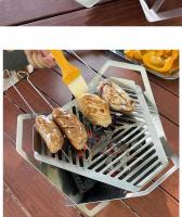 Parrilla estilo tarjeta para exteriores, ligera, resistente al viento y desmontable, parrilla triangular para acampar - details 1