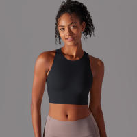 Sujetador de Yoga sin costuras para mujer, chaleco de Yoga Sexy, Sujetador deportivo de alto impacto para entrenamiento, Tops deportivos sin mangas para gimnasio - details 8
