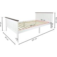 Cama Infantil de Madera - Nogal París - con Colchón Espuma, para niños, Color Blanco, Espacio para Dormir: 140/70 cm - details 10