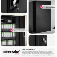 Armario Archivador Oficina en Acero, Armario Exterior e Interior con Cerradura, Armario Multiusos con 2 Puertas, 4 Estantes Ajustables y 5 Alturas, Fácil Montaje, 180x80x40 cm - Gris Claro - details 15