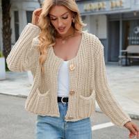 Chaqueta de Punto para Mujer Vintage Coreana Cuello en V, Moda Tendencia 2024, Attractiva - details 17