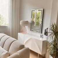 Espejo de Pared Grande para decoración, Espejo Rectangular Moderno, Elegante, Artístico, para salón de belleza, Recibidor de Entrada, 90x60x2,5 cm - details 0