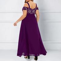 Vestido largo de talla grande de manga corta para mujer, vestido largo de noche para fiesta, hombros descubiertos, vestidos formales para ocasiones de talla grande 5XL 6XL - details 5