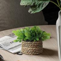 Plantas Artificiales de Eucalipto Pila de Césped Tejida de 11cm Material PE Decoración del Hogar - details 22