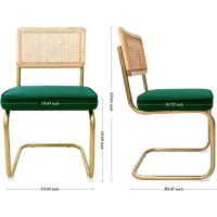 Pack de 2 Comedor Tapizadas, Sillas de Cocina Modernas con Patas de Metal, Gran Estabilidad y Capacidad de Carga, Blanco, Ratán, Vellón, Espuma - details 31