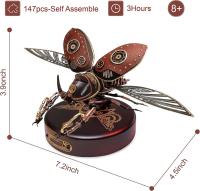Kit de Modelo de Rinocerto Hipopótamo de 147 Piezas Rompecabezas 3D Juguete de Montaje Fácil - details 5
