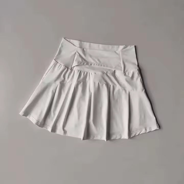 Pantalones cortos deportivos de cintura alta para mujer, pantalones cortos de Yoga Fiess, secado rápido, faldas deportivas para correr, falda de tenis, ropa de Golf, verano - 1