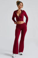 Conjunto de dos piezas de moda para mujer, Top con capucha, pantalones informales, ajustados, primavera - details 27