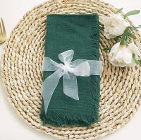 Elegante Pañuelos de Gasa de Algodón Retro 20 Pcs Lineno Burr para Boda, Fiesta, Comedor Diario - details 4
