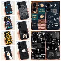 Funda trasera para Xiaomi Poco C65, cubierta suave de silicona líquida mate con estampado de dibujos animados de flores, protección a prueba de golpes - details 0