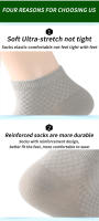 Calcetines cortos de fibra de bambú para hombre, medias tobilleras transpirables de alta calidad para verano e invierno, 5 pares - details 6