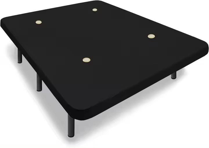 Base tapizada con tejido 3D negro y válvulas de transpiración + 6 patas de metal roscadas - 1
