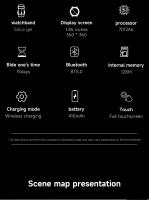 Reloj inteligente 1,85 pulgadas HD pantalla grande NFC Reloj inteligente hombres Bluetooth llamada presión arterial GPS al aire libre seguimiento deportivo Smarthwatch brújula esfera personalizada salud Smartwatch - details 23