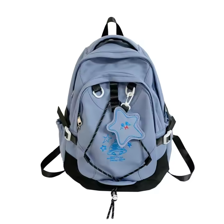 Mochilas de gran capacidad en rosa, bolso de diseñador de lujo para mujeres, mochilas escolares Oxford con cremallera, bolso de - 1