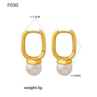 Elegantes pendientes de Perlas de Agua Dulce colgantes de Mujeres colgantes de Maple en todos los colores con pendientes de Anillo Redondo de Amor en stock - details 4