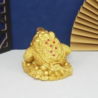 Figuritas doradas de la suerte, estatua de la buena fortuna, adorno de decoración del hogar, sapo, citrino, rana, dragón, Feng Shui - details 5