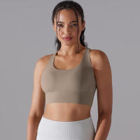 Hamidou-Sujetador de Yoga con espalda cruzada para mujer, ropa interior deportiva absorbente de golpes, correas de hombro cruzadas, Top corto de Fitness, deportes a prueba de golpes - details 32
