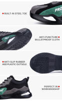 Zapatos de Trabajo Indestructibles Nuevos Zapatillas de Acero a Prueba de Golpes y Anti-perforación Botas de Seguridad para Hombres Hechas en China - details 3