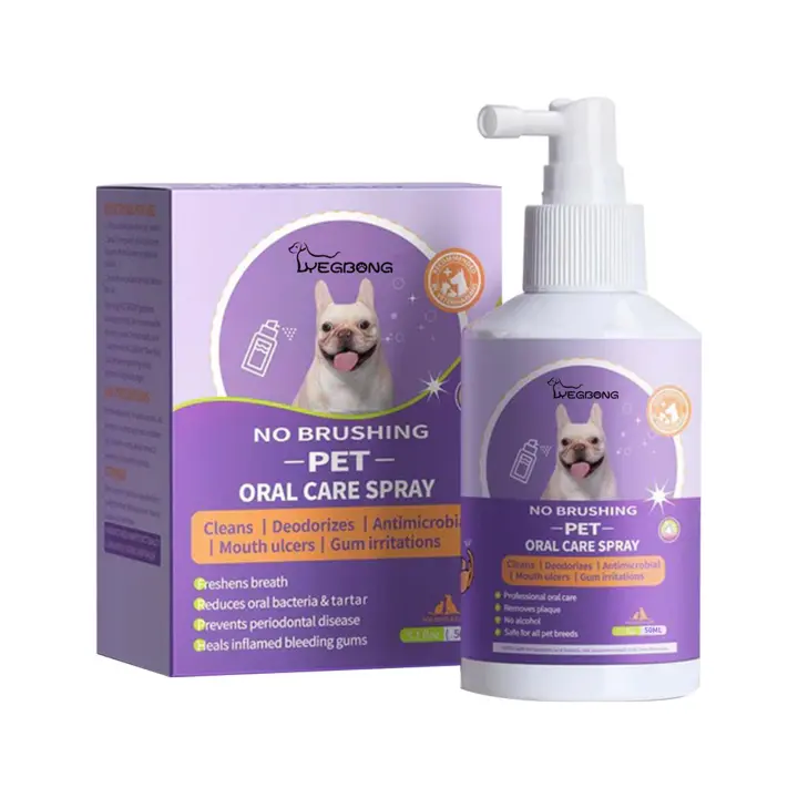 Spray limpiador bucal para mascotas, elimina el mal aliento de perros y gatos, para la mayoría de los perros y cachorros - 1