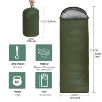 Sacos de Dormir para Acampar Impermeables Envelopes Tipo de Correo Ligeros para Viajes al Aire Libre y Senderismo - details 5
