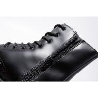 Suelas gruesas con botas de pelo, cremalleras laterales, botines cortos de mujer británica, suelas pastel, botas de trabajo y zapatos de algodón - details 44
