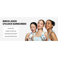 ROUND LAB Birch Juice Moisturizing LOCK SPF 45 Protección UV de amplio espectro – No tóxico, ligero, sin aceite, orgánico, arrecife - details 1