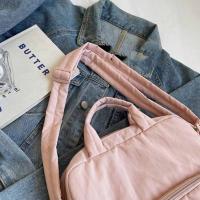 Bolso de nailon de gran capacidad para ordenador portátil, bolso de hombro, bolso cruzado, bolso de mano para documentos de oficina, bolso de mano con cremallera de Color sólido para ordenador - details 8
