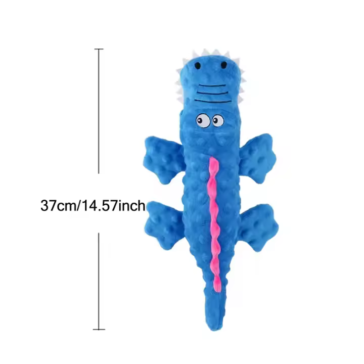 Juguete de Masticación de Peluche Suave Cocodrilo Ruidoso para Perros y Gatos - 1