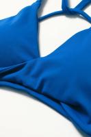 Anfilia-sujetadores deportivos para mujer, Tops lisos con cuello Halter, alta elasticidad, con relleno extraíble, para gimnasio, entrecruzado, con tiras en la espalda, para Yoga y correr - details 3