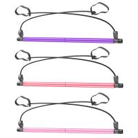 Bar Stick with Resistance Band Tubes for Twisting Sit- Gym, Leg, Butt and Full Body
