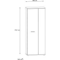 2 puertas, estantes, blanco / roble arena, 69x179x35 cm - details 4