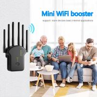 Amplificador de Señal WiFi de 1200Mbps Repetidor Inalámbrico de Doble 2,4GHz y 5GHz con 6 * 3 dBi Antenas - details 1