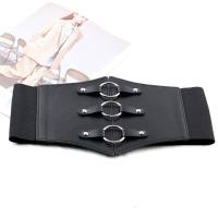 BETTERFORM Corset de Cuero PU para Mujeres Cinturón de Cintura Ancho con Hebilla Elástica - details 9