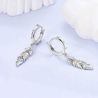Pendientes coloridos de plata de circonio, cruz, calavera, torre de hierro, pluma estilográfica, taza de café, estrellas, regalos de mujer, joyería de boda - details 24