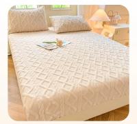 Sábana cálida de invierno con banda elástica, funda de colchón individual/Queen/King, sábanas ajustadas esponjosas de lana Coral grueso para cama, 1 ud. - details 13