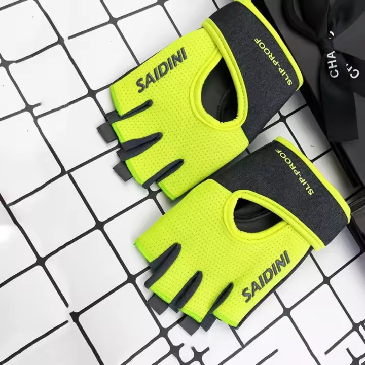 1 par de guantes deportivos sin dedos para Fitness, mancuernas antideslizantes de alta elasticidad, guantes transpirables protectores transpirables - 1