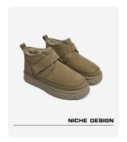 Nuevas botas de nieve antideslizantes integradas de piel de velcro cálido de terciopelo - details 5