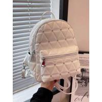 2025 nueva mochila popular rombo bordado hilo remache mochila pequeña fragante cuero suave niñas compras bolsa versátil - details 5