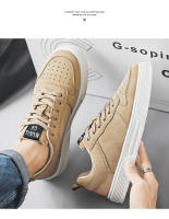 Zapatos para caminar con suela de plataforma para hombre, calzado para monopatín, cómodas zapatillas de tenis a la moda para hombre, Color sólido - details 2