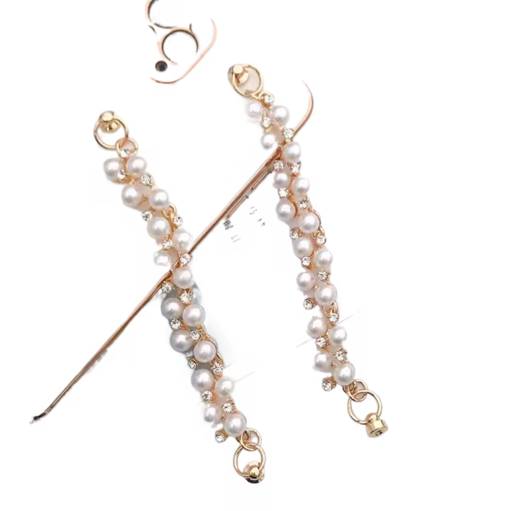 Cordón de cristal, accesorios para teléfono móvil, correa para teléfono, prevención de caídas, correa de prevención de pérdida de teléfono con perlas, cadena para teléfono móvil - 1